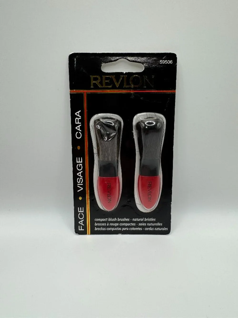 Vintage 1996 Revlon Face Blush Brushes with Real Bristles